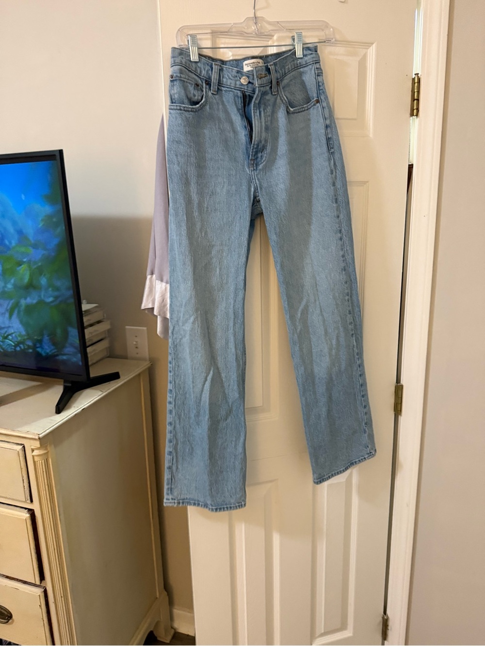 Abercrombie & Fitch Light Wash Straight-Leg Jeans